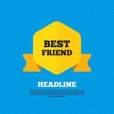 Best friend sign icon Award symbol
