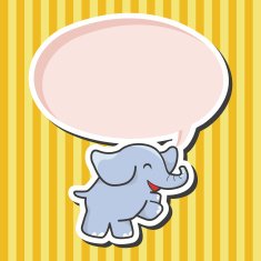animal elephant cartoon theme elements N10
