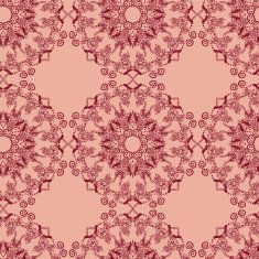 Round henna mehendi drawing mandalas drawn seamless pattern N16