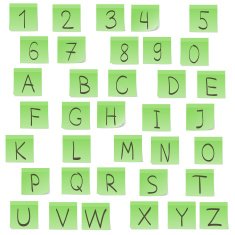 Set of green stickers
