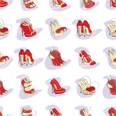 Seamless pattern with elegant high heels N2