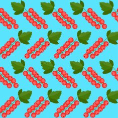currant isolated on blue seamless pattern background