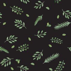 hand draw leaves seamless pattern