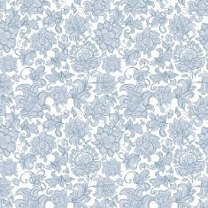 ethnic flowers seamless vector pattern N20