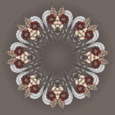 Circular Floral Ornament N6