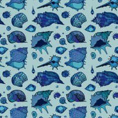 Seamless pattern of Sea shells N5