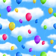 Seamless Skyes Background with Balloons Vector illustration eps10 editable