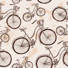 Seamless bicycles pattern Stylish sporty print N3