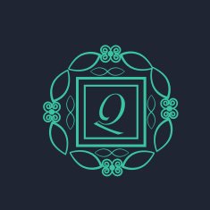 English Alphabet Q for premium monogram N2