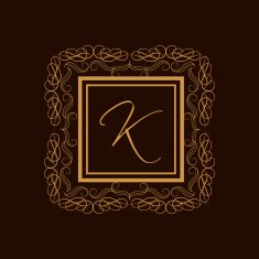 Premium monogram with English Alphabet K N2