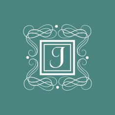 English Alphabet J for premium monogram N2