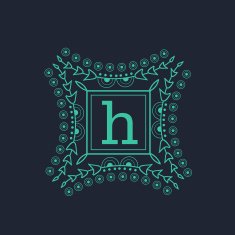 Frame with English Alphabet H for monogram N2