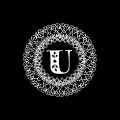 Premium monogram with English Alphabet U N2