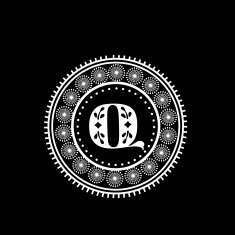 Premium monogram with English Alphabet Q N2