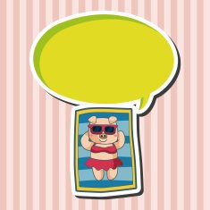 animal summer cartoon theme elements N37
