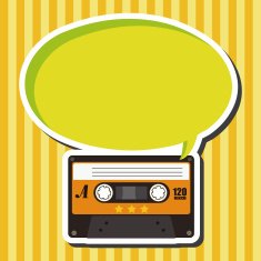Audiotape theme elements vector eps N82