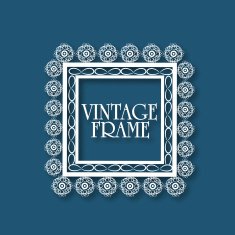 Floral design decorated beautiful Vintage frame N8
