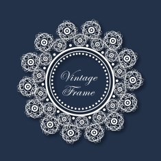 Floral design decorated beautiful Vintage frame N10