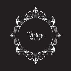 Vintage frame with floral decoration N2