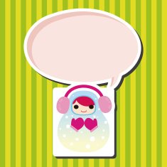 Matryoshka Russian traditional wooden doll vector pattern el N140