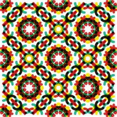 Seamless vector geometric abstract pattern Creative round shapes made of N16