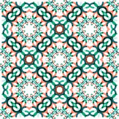 Seamless vector geometric abstract pattern Creative round shapes made of N22