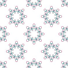 Seamless vector geometric abstract pattern Creative round shapes made of N26