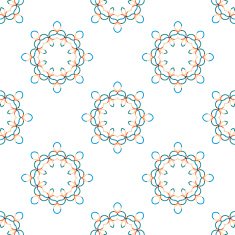 Seamless vector geometric abstract pattern Creative round shapes made of N35