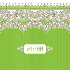 Vector vintage seamless border in Eastern style N3