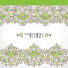 Vector vintage seamless border in Eastern style N4