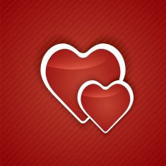 Valentine's Day Card with Hearts N4