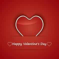 Valentine's Day Card with Hearts N5