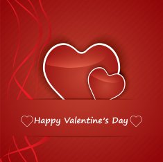 Valentine's Day Card with Hearts N8