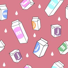Seamless pattern with milk pack N2