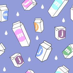 Seamless pattern with milk pack N3