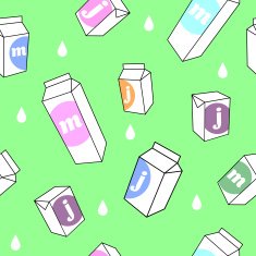 Seamless pattern with milk pack N5