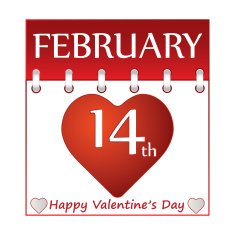 Valentine day calendar