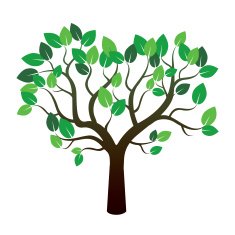 Color Tree Vector Illustration