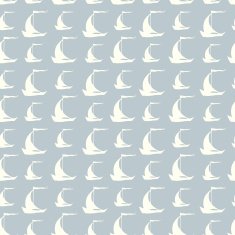 Seamless pattern with sailing ships on waves N2