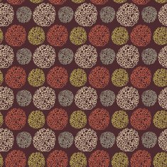 Seamless pattern with round doodle elements