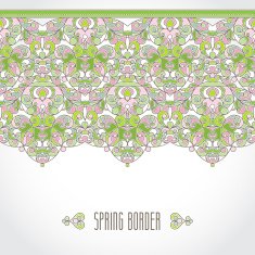 Vector vintage seamless border in Eastern style N7