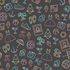 Pattern with summer symbols