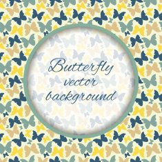 Seamless pattern with hand drawn outline butterflies N11