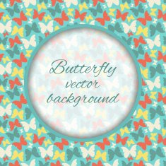 Seamless pattern with hand drawn outline butterflies N12