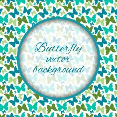 Seamless pattern with hand drawn outline butterflies N13