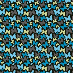 Seamless pattern with hand drawn butterflies N3