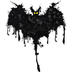 Bat Happy Halloween card Vector illustration