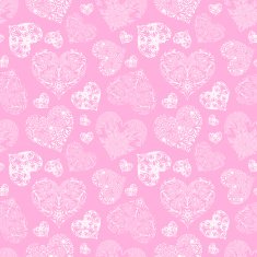 Openwork seamless pattern of hearts