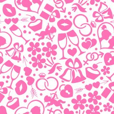 Bright romantic seamless pattern