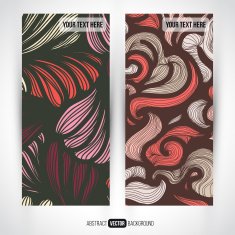 Abstract vector decorative vertical banners set Series of image